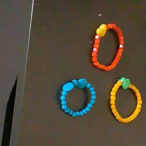 Heart and one circle bracelets